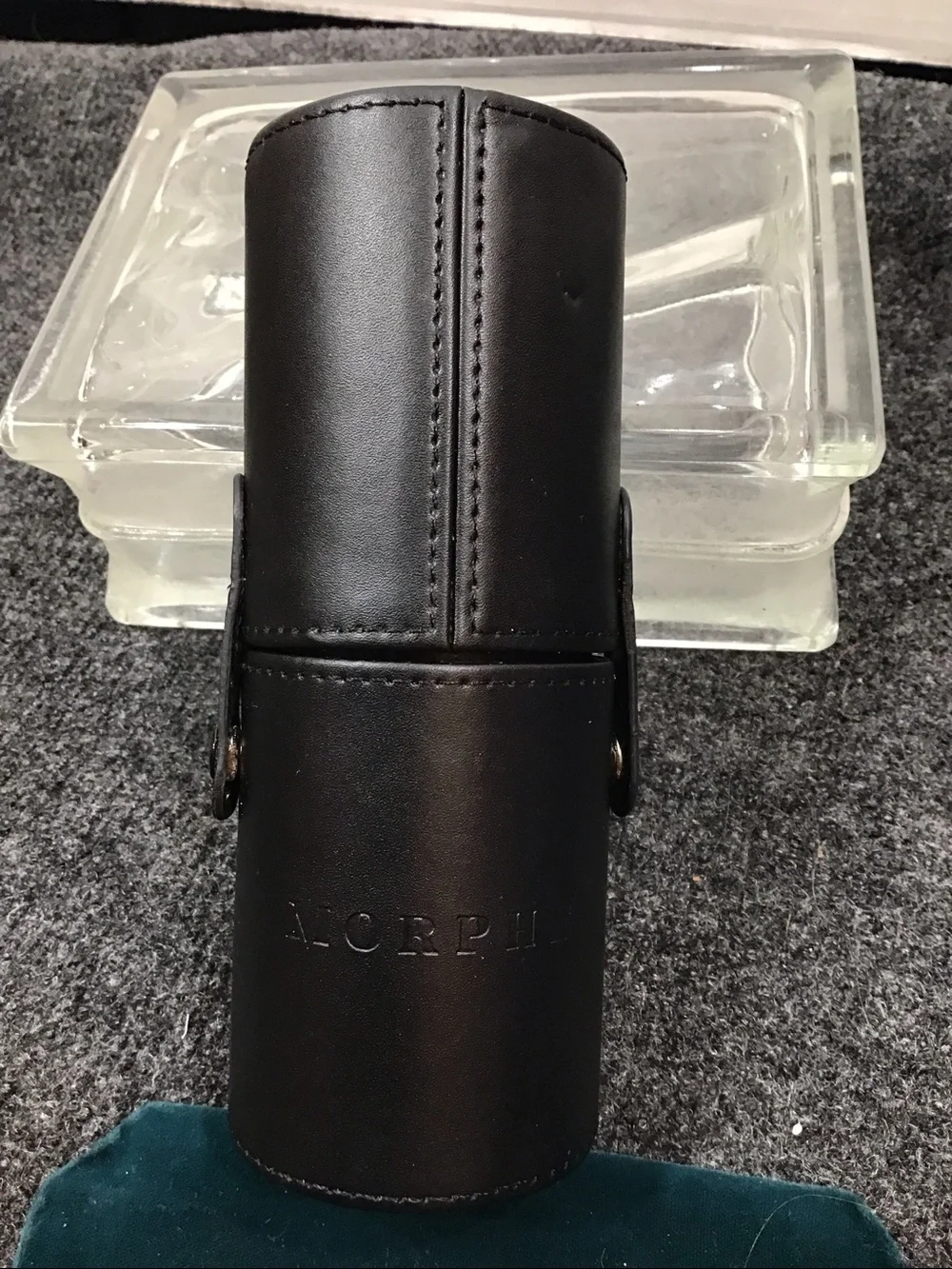 Morphe Black Faux Leather Brush Case with Rose Gold Ferrule Brushes